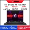 2024 MSI Sword 16 HX Laptop 16 Inch 2.5K QHD 240Hz IPS Screen Notebook i7-14700HX 16GB 1TB SSD RTX4070 Gaming Netbook Computer