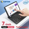 Topton Fanless Mini Pocket Laptop 7 Inch Touchscreen Intel N4000 12 GB DDR4 Computer Kantoor Ultrabook Notebook 2.0MP Windows 11